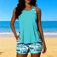 thumbnail image 5 of qucoqpe Tankini Swimsuits for Women Fashion Floral Two Piece Modest Bathing Suits Vacation Beach Swimwear with Boyshorts, 5 of 8