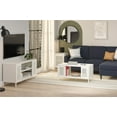 thumbnail image 3 of Systembuild Evolution Sunset District Metal TV Stand for TVs up to 50" with Perforated Metal Mesh Accents, Soft White, 3 of 13