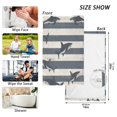 thumbnail image 6 of Yayeee 2 Pack Hand Towels for Bathroom 100% Cotton 16" x 28" Soft Absorbent Kitchen Towel, Dark Sharks, 6 of 7