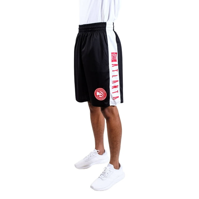 Ultra game NBA Atlanta Hawks Mens Mesh Basketball Shorts, Black, Medium
