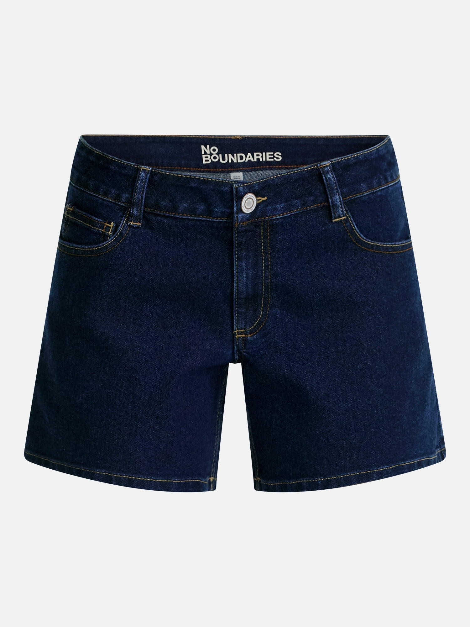 No Boundaries Relaxed Fit Shorts, 5" Inseam, Women's Waist Sizes 00-20