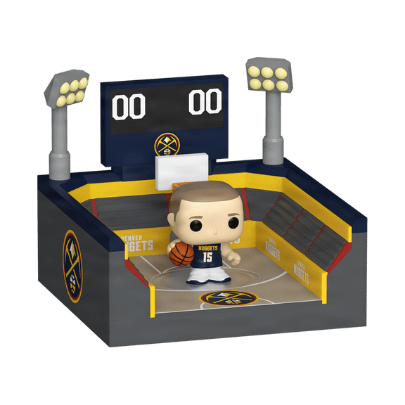 Funko Bitty POP Town: NBA Arena- Nuggets with Nikola Jokić, Vinyl Collectible
