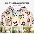 thumbnail image 4 of Salouo Panda Ice Creams Donuts Pattern Hoodie Sweatshirts for Women, Autumn Pullover Hoodie Workout Sweat Women's Long Sleeve Preppy Sweatshirts-X-Large, 4 of 7
