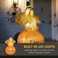 thumbnail image 3 of HOMCOM 4.9ft Inflatable Thanksgiving Turkey, Thanksgiving Decoration with LED Lights for Garden Indoor Outdoor, 3 of 9