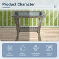 thumbnail image 5 of Gymojoy Outdoor Side Table with Storage Wicker Patio Side Table, Tempered Glass Top End Table for Balcony Porch Deck,Gray, 5 of 6