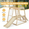 thumbnail image 6 of Costway 6-In-1 Indoor Wooden Playground Climbers, Natural Wood, 1+ Years, 6 of 9