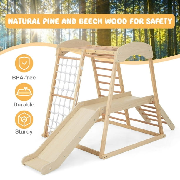 Childrens wooden gym sets hotsell
