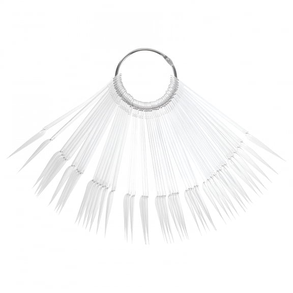 ACDANC 50Pcs Nail Sample Palette Transparent Nail Tips for Beauty Practice Stuff 12.5x12x1cm Lucency