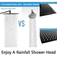 thumbnail image 4 of Cabeza de Ducha de Lluvia de Alta Presión, Regadera Cuadrado de Acero Inoxidable con 27 cm Brazo de Ducha Ajustable, 4 of 7