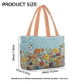 thumbnail image 7 of Pzuqiu Women's Large Quilted Tote Bags, Floral Embroidered & Solid Reversible Lightweight Orange Shoulder Handbags for Work, Shopping, Travel, College, Everyday Use, 7 of 7