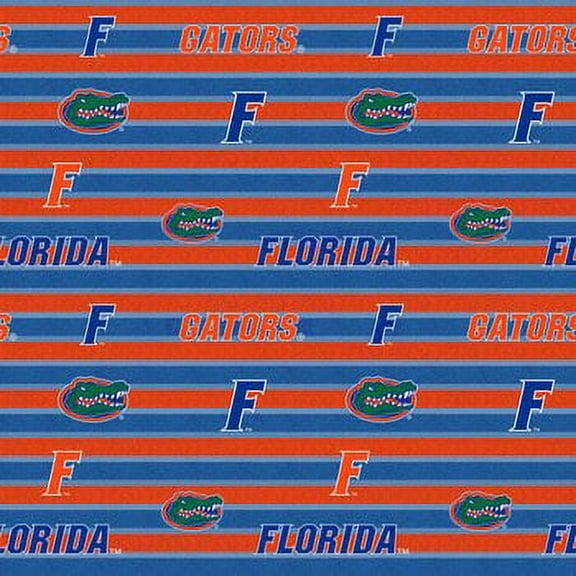 University of Florida Polo Fleece Stripe Design-Sold By the Yard