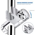 thumbnail image 5 of Soporte de ducha de mano reemplazable, soporte para cabezal de ducha, abrazadera de ducha de mano ajustable para baño, ajuste de 25 mm a la barra de ducha, 19-22 mm a la ducha de mano, ABS cromado, 5 of 5
