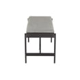thumbnail image 2 of Chloe Contemporary Bench in Black Metal and Grey Fabric with Black Wood Accents by LumiSource, 2 of 5