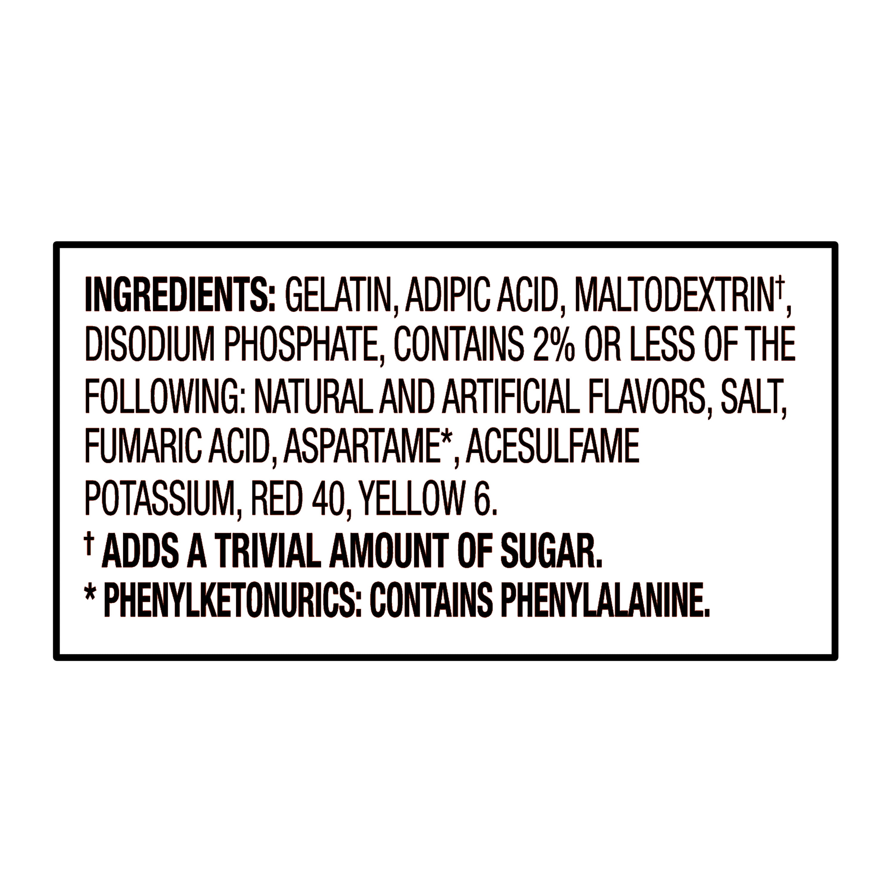 Great Value Sugar Free Peach Gelatin Dessert, 0.3 oz