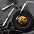 thumbnail image 6 of Carote 40-Piece Flatware Sets for 8 , Silverware Set with White Handle, Durable Cutlery Set for Home, Kitchen & Restaurant, Mirror Polished Spoon and Fork Set, Dishwasher Safe, 6 of 8