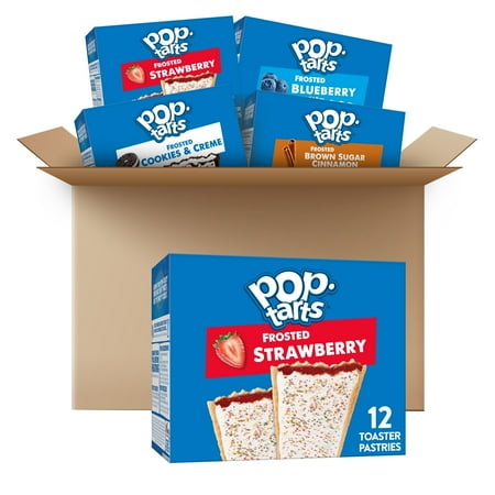 Pop-Tarts Breakfast Toaster Pastries, Variety Pack, 60ct 101.58oz ((best by date from October 2024-December 2024))