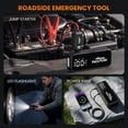 thumbnail image 5 of NIOPOW 5000A Car Battery Jump Starter, 12V 28800 mAh Portable Jump Pack(for 10L Gas and 10L Diesel Engines) with 3.3" Display, Emergency LED Light and Jumper Cable, 5 of 8