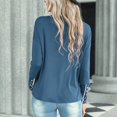 thumbnail image 6 of Womens Western Shirts Womens Loose Fit T Shirts Womens Casual Solid Color Long Sleeve T Shirt Shirt Loose Crew Neck Tunic T Shirt Women Plane Tee Shirts Women's Long Sleeve V Neck, 6 of 9