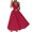 Red, variant on Staron Women's Casual Party Dress Backless V Neck Sleeveless Knee Length Sundress with Padded Bra, Pink XL