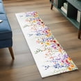 thumbnail image 4 of Spring Flower Runner Rugs 2x6 ft Colorful Watercolor Floral Retro Washable Hallway Rugs Non-Slip Floor Mats Absorbent Carpet Bedside Runners for Bedroom Kitchen Bathroom Laundry Room, 4 of 9