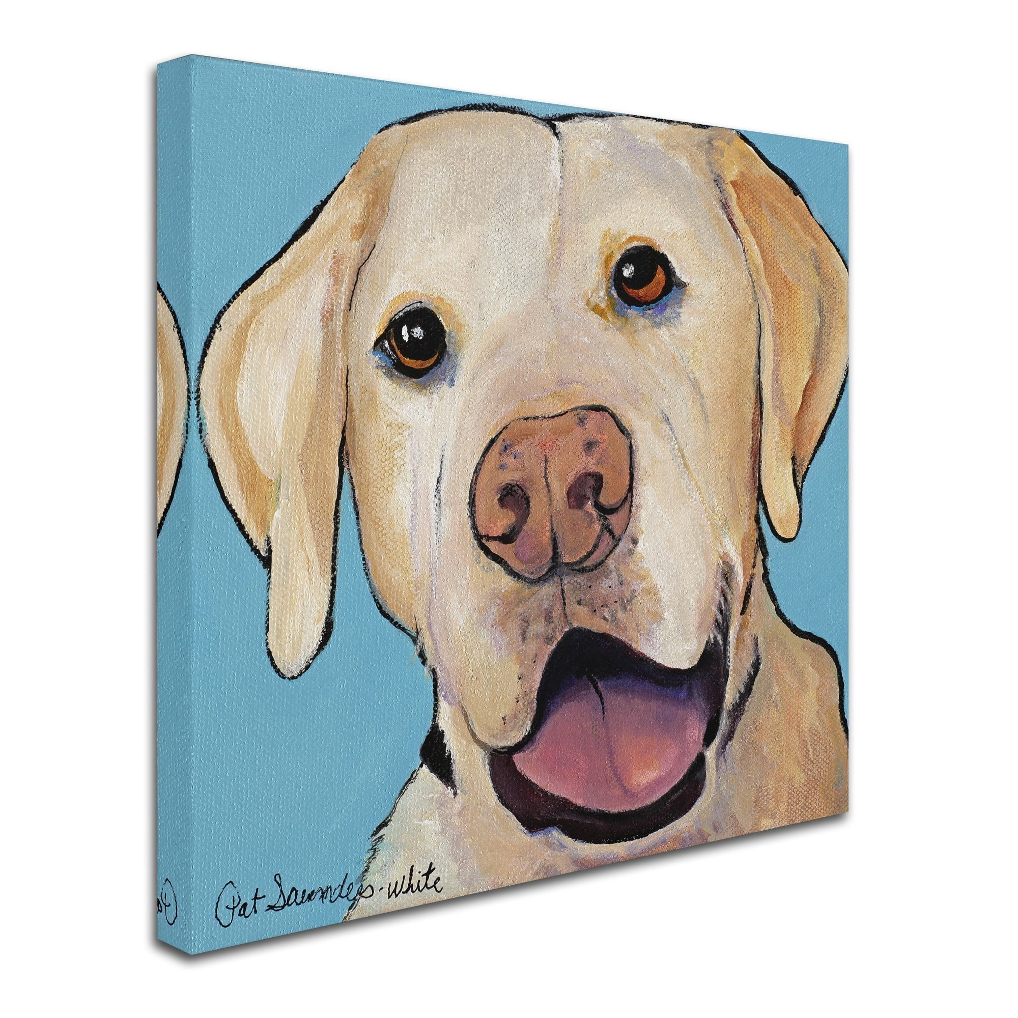 Trademark Fine Art "Lucky Dog Canvas Art" Canvas Art by Pat Saunders-White