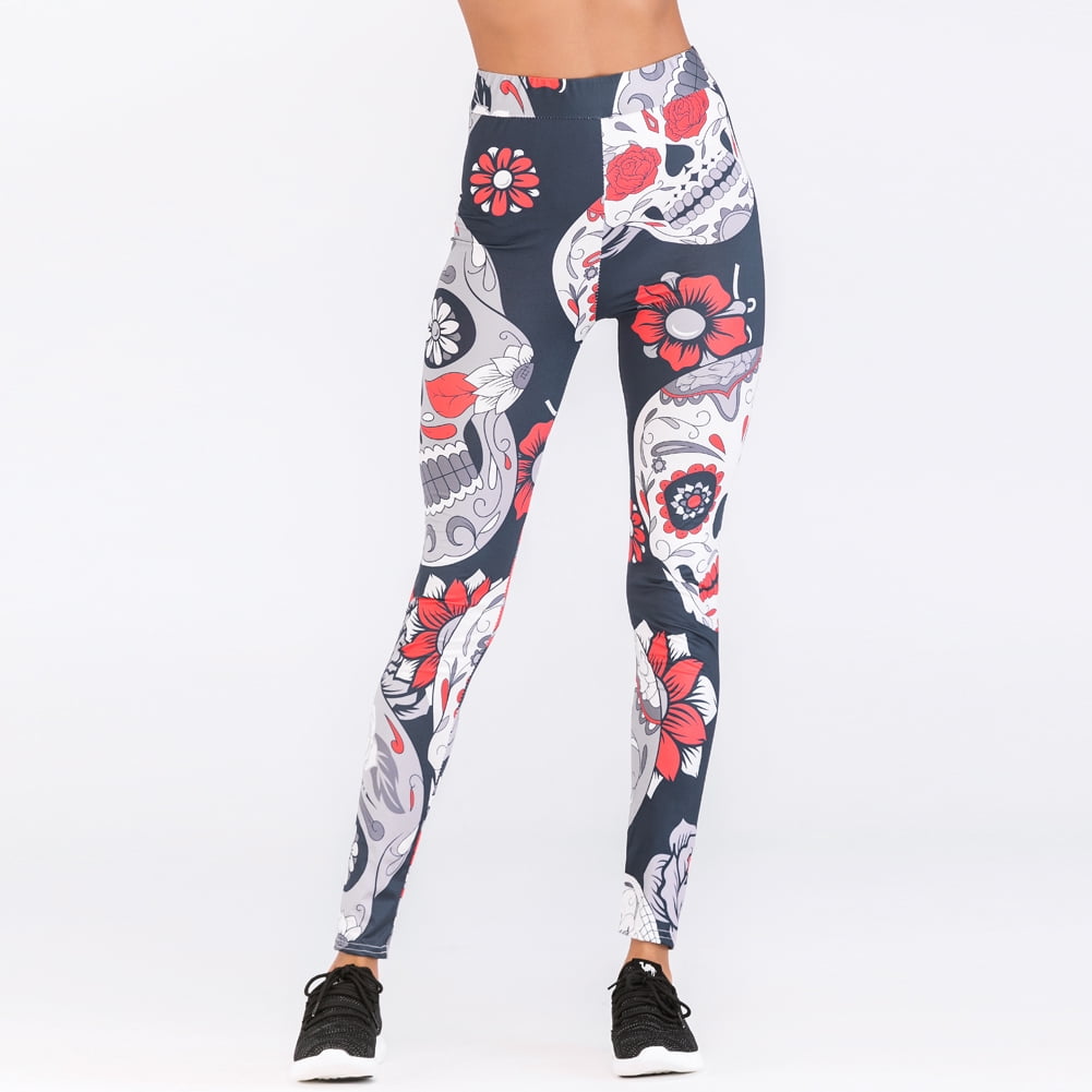 skull running leggings