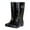 Black, variant on Yindaity Knee High Rain Boots for Women Rubber Waterproof Anti-Slipping Knee Length Tall Rainboots Blue,5.5