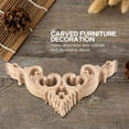 thumbnail image 5 of 4Pcs/Set Wood Carved Corner Onlay Applique Unpainted Frame Cupboard Cabinet Decal for Decoration 15cm, 5 of 10