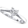 thumbnail image 2 of 10K White Gold Diamond Heart Ring 0.15ctw Promise Ring or Engagement Ring for Her, 2 of 2
