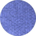 thumbnail image 1 of Ahgly Company Indoor Round Oriental Blue Industrial Area Rugs, 3' Round, 1 of 4