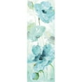 thumbnail image 3 of Tre Sorelle Studios 11x24 Black Modern Framed Museum Art Print Titled - Watercolor Garden Blue Panel II, 3 of 5