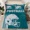 thumbnail image 2 of jejeloiu Rugby Game Sport Bed Sheets,Gray Green King Sheets For Football Gamer 4pcs, 2 of 7