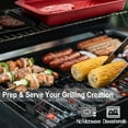 thumbnail image 3 of Grilling Bamboo Prep and Serve Trays, BBQ Platter for Raw Meat Marinating and Finished Cooked Food, Melamine Serving Tray, Set of 2, Cleaning Pack Included, 3 of 3