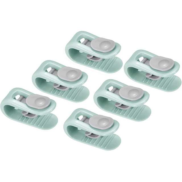 Clips de agarre para funda de edredón, 6 clips de plástico sin pines para mantener la esquina en su lugar, fijador de edredón para cojines, cortinas, sujetadores decorativos, verde TUNC Sencillez