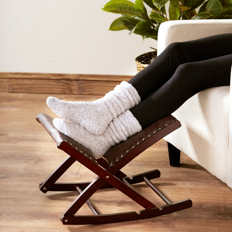  Deluxe Foldable Rocking Footrest, Adjustable Fold