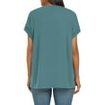thumbnail image 3 of Women Tops Casual Basic T Shirts Loose Fit Crewneck Short Sleeve Summer Solid Color Tee Shirt Top Shirt Pack for Women Athletic Tops for Women Short Sleeve Women's Tee Shirts Shirt for Women Fashion, 3 of 5