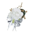 thumbnail image 4 of Tachiuwa Wedding Boutonniere Brooch Pin for Suit Bride Boutonniere Romantic Groom Flower Bridegroom Boutonniere for Wedding Party Prom White, 4 of 10