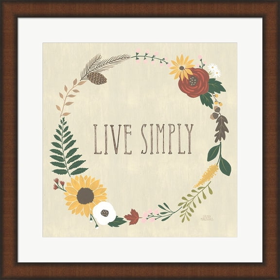 Autumn Garden Live Simply by Laura Marshall, Framed Wall Art, 19.75W x 19.75H