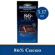 GHIRARDELLI Intense Dark Chocolate Bar, 86% Cacao, 3.17 oz Bar