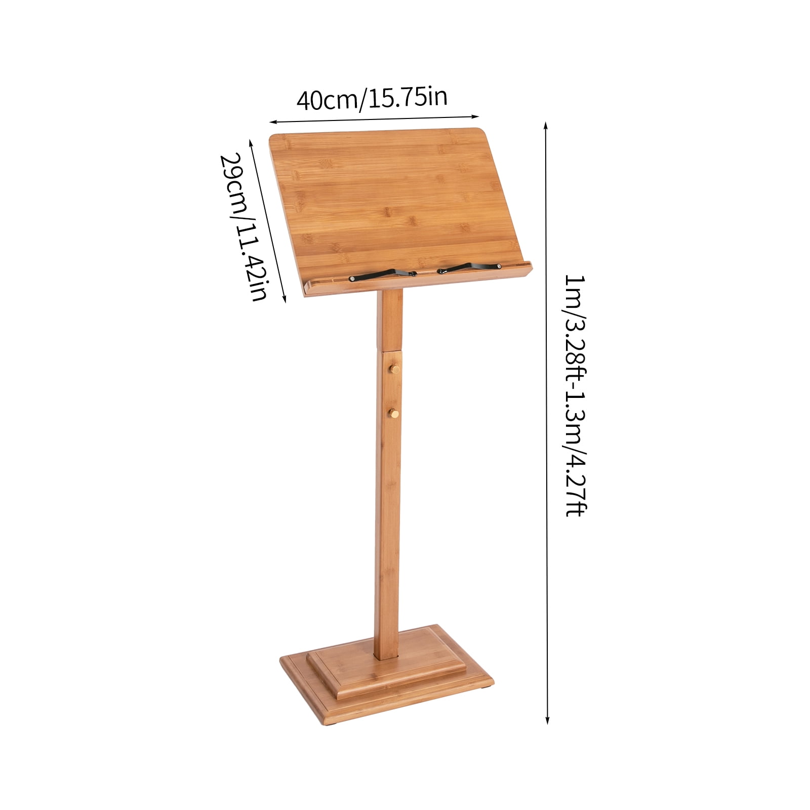 340° Adjustable Height Portable Book Stand Sheet Pro Music Stand W/ Phone Holder