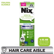 (2 pack) Nix Ultra Superlice Treatment, All-in-One Shampoo, 4 fl oz & Lice Removal Comb