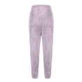 thumbnail image 5 of Womens Fluffy Teddy Plush Sweatpants Fuzzy Warm Wide Leg Lightweight Cinch Bottom Baggy Pajama Pants Sleepwear, 5 of 5