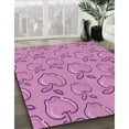 thumbnail image 3 of Ahgly Company Machine Washable Indoor Square Transitional Violet Purple Area Rugs, 6' Square, 3 of 7