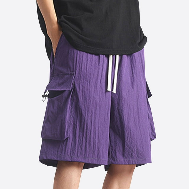 asjyhkr Oversized Mens Cargo Shorts M - 5xl,Drawstring Elastic Waist with Muti Pockets Lightweight Quick Drying Breathable