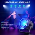 thumbnail image 2 of Luces de escenario Sparklingtrack LED Par Can Light 6 en 1 COB de 200 W, 2 of 7