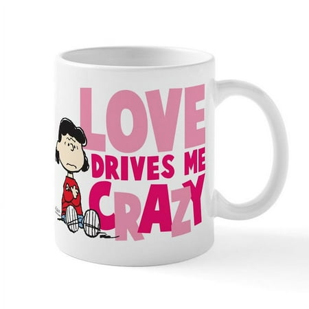 

CafePress - Lucy Love Drives Me Crazy Mugs - 11 oz Ceramic Mug - Novelty Coffee Tea Cup