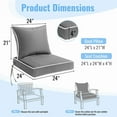 thumbnail image 3 of SDJPOI Outdoor Deep Seat Cushion, 24 x 24 x 4'' Fade Resistant & Waterproof Outdoor Chair Cushion with Ties, Patio Furniture Seating Cushion for Chair Sofa Couch, 3 of 6