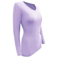 thumbnail image 4 of Women's Under Scrubs Long Sleeve T-Shirt Comfort V-Neck Medical Underscrub Tee -Super Soft and Stretchy - 2 Pack (Lavender, X-Large), 4 of 7