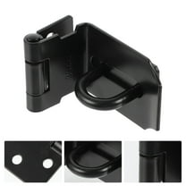 LITINKIMI Door Padlock Locks Hasp Latch Black Cabinet Security 2Pcs Stainless Steel