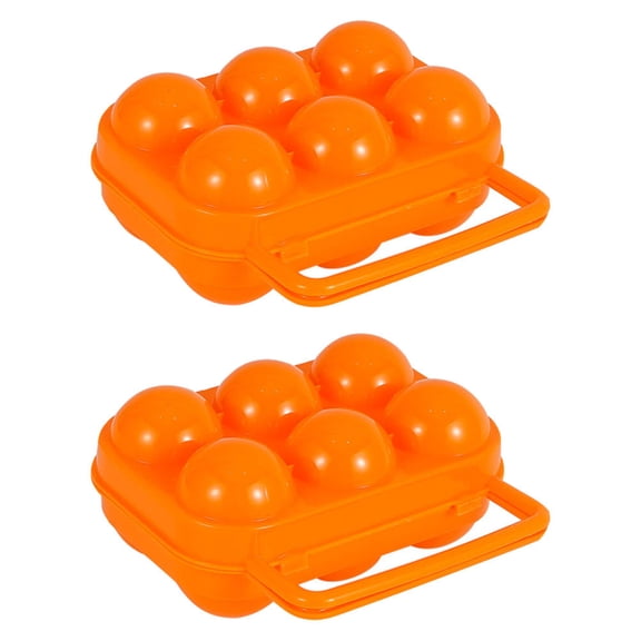 FELTECHELECTR 2Pcs Rectangular Egg Storage Box with Spring Lock for Camping and Picnics Reusable Egg Carton